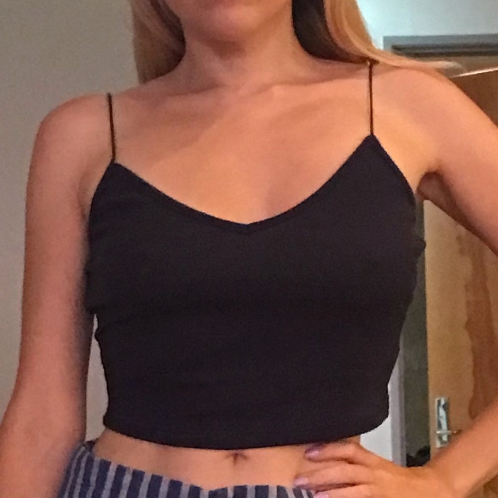 Navy blue crop top